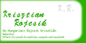 krisztian rojcsik business card
