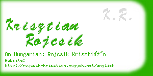 krisztian rojcsik business card